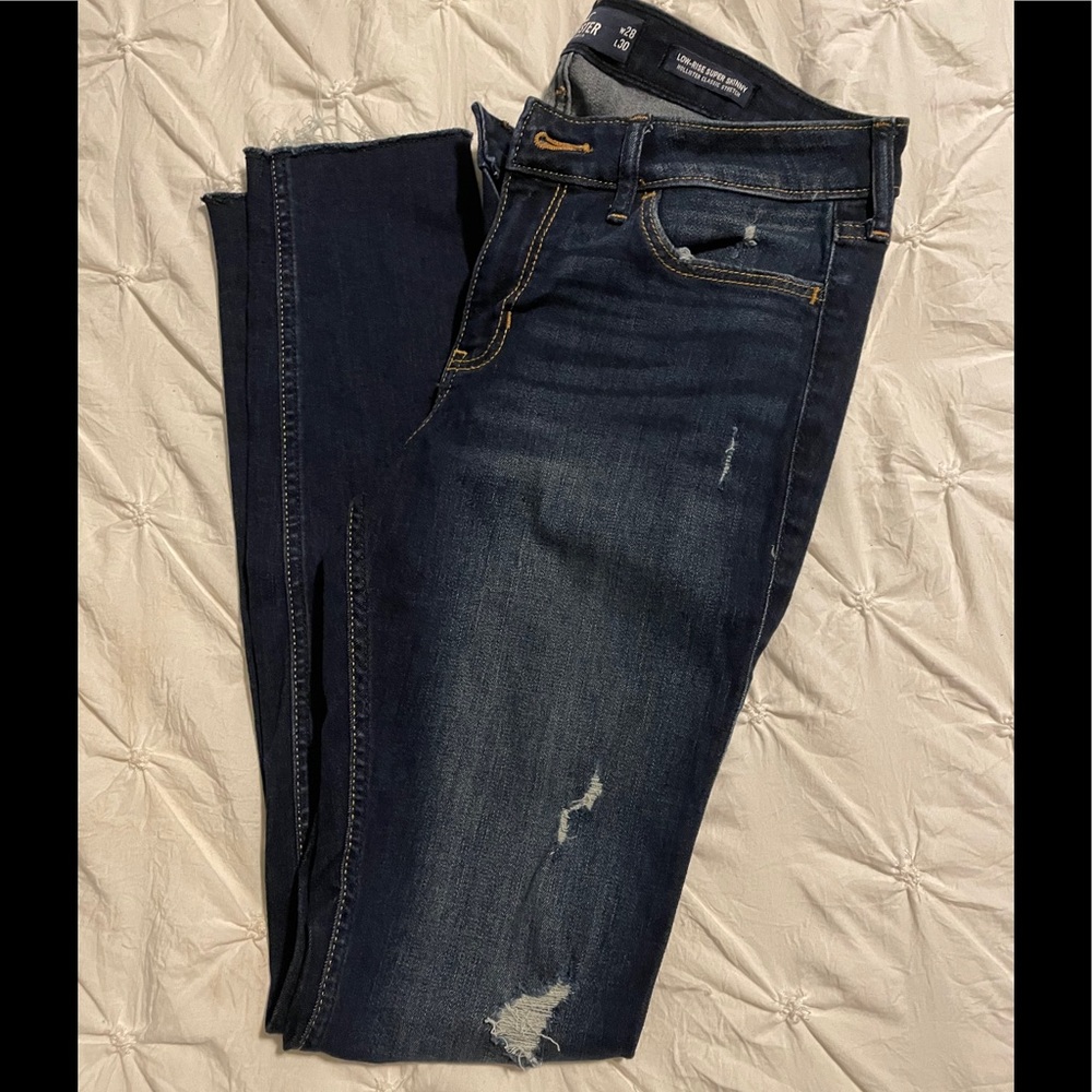Hollister low rise rise super skinny jeans 28x30